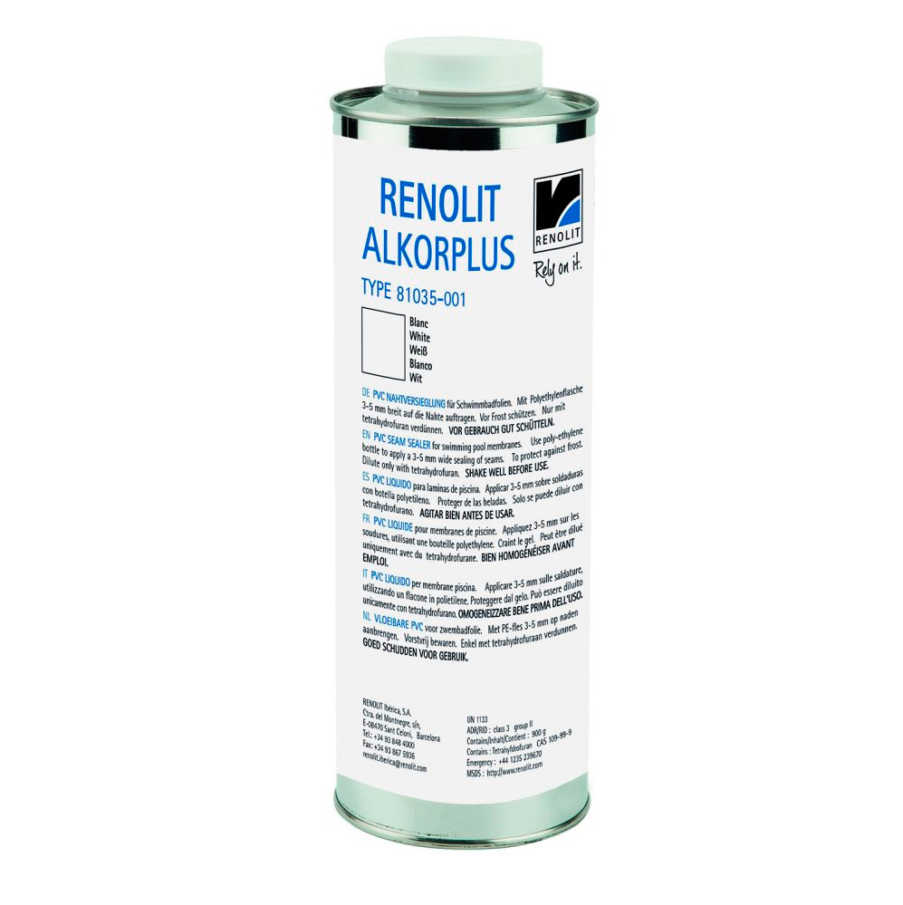 Жидкий ПВХ герметик Renolit AG 900 г (Alkorplan-1000-2000-3000) Transparent, бесцветный (81037001)