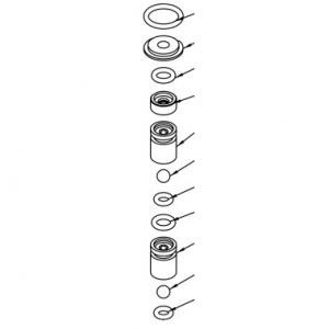 Комплект шарового клапана A22-A PTFE-Керамика до 30-80 л/ч Etatron (KVA0001701ER)