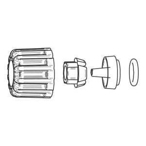 Ниппель PVDF головки (E, F, I) насоса Etatron, Витон (комплект 20 шт) (KRA0007001)