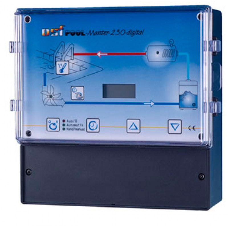 Блок управления фильтрацией и нагревом OSF Pool-Master-230-Digital с датчиком температуры, 220 В, 1 кВт (310.008.2248)