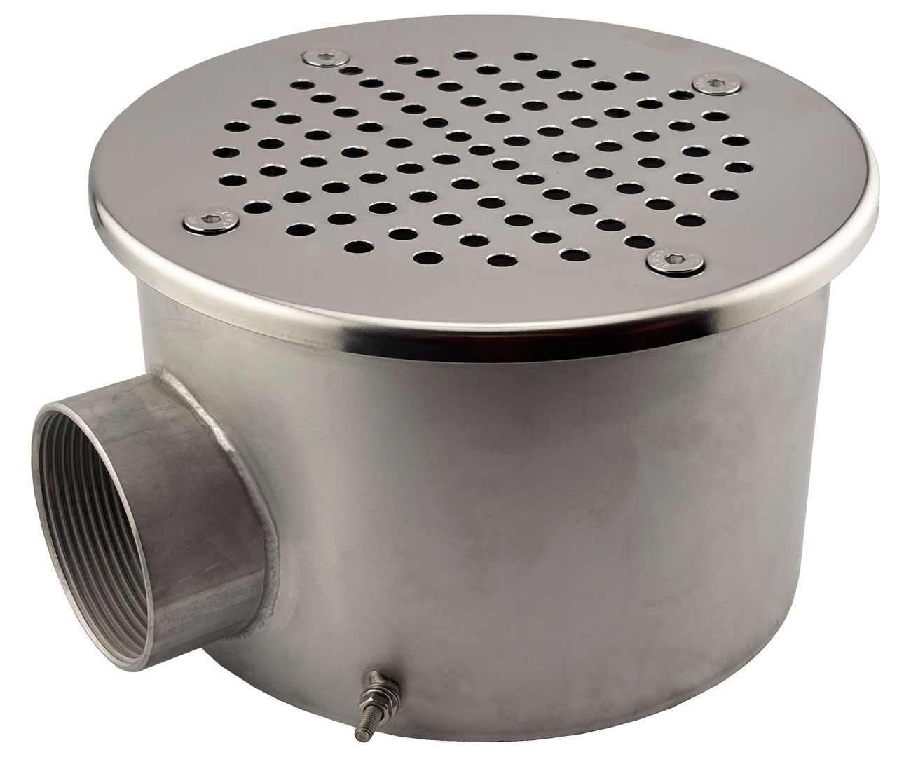Донный слив круглый 5 м3/час Xenozone, ВР 2" д.165x100 (плитка), AISI-304 (СД.60.1)