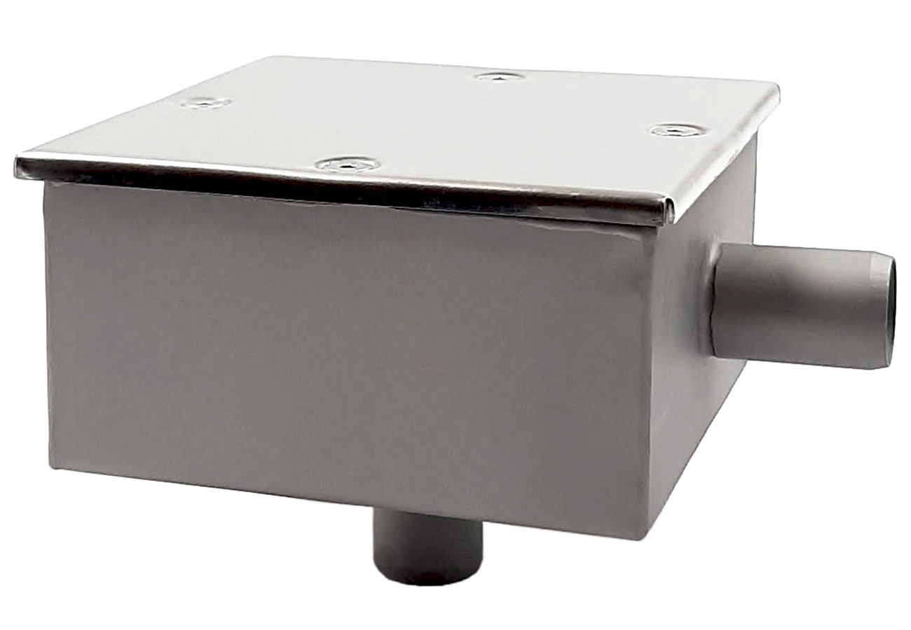 Распаечный короб с квадратной закладной Xenozone, AISI-304 (РК.01.0)