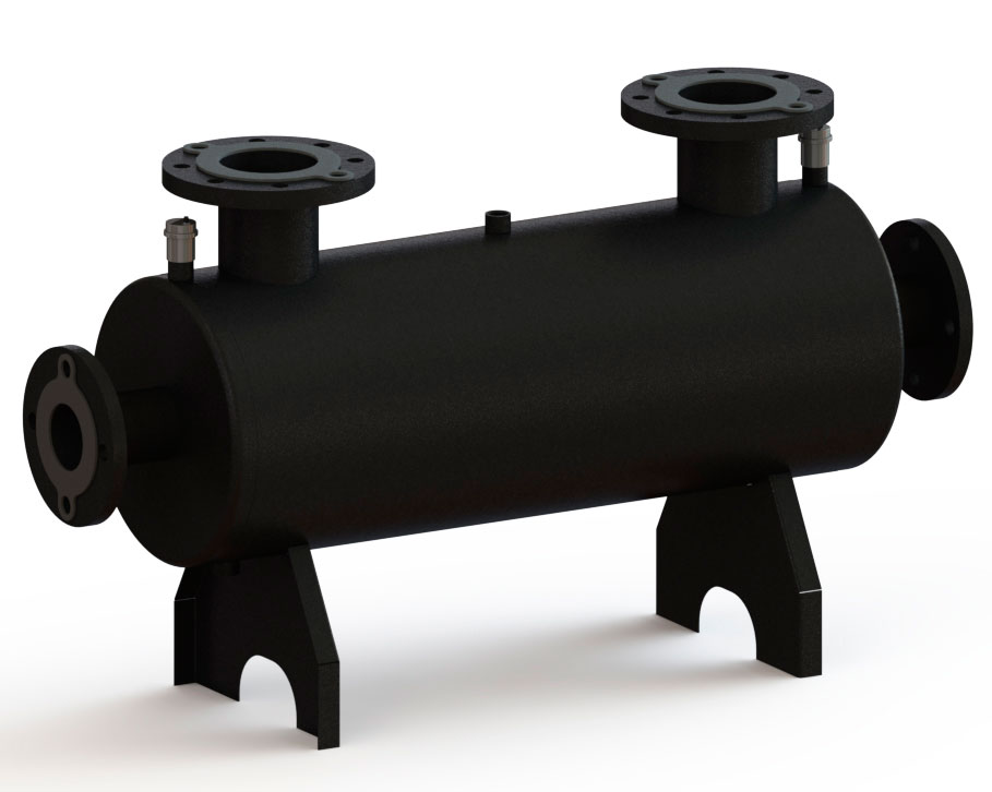 Теплообменник вертикальный 500 кВт Xenozone, d80, AISI-304 (ТО.500)