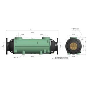 Теплообменник разборный Bowman 556 кВт трубки из купроникеля (5117-3C)