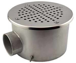 Донный слив круглый 5 м3/час Xenozone, ВР 2" д.165x100 (плитка), AISI-304 (СД.60.1)