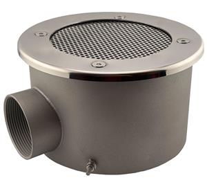 Донный слив круглый сетчатый 20 м3/час Xenozone, ВР 2" д.165x100 (плитка), AISI-304 (СД.65.3)