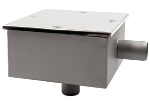 Распаечный короб с квадратной закладной Xenozone, AISI-304 (РК.01.0)